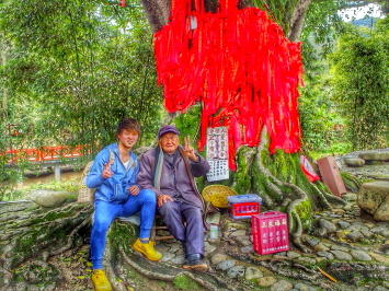 世界遺産の土楼にて撮影